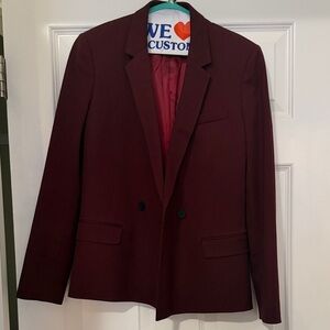 NWOT Topshop Women’s Burgundy/Wine Double-Breasted Blazer